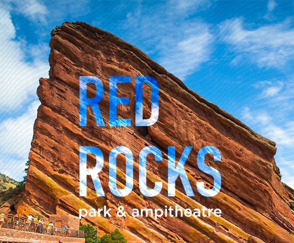 Famous Red Rocks Amphitheater in  Denver